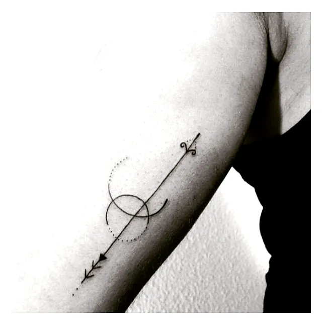 Minimalistic Arrow Inner Arm Tattoo