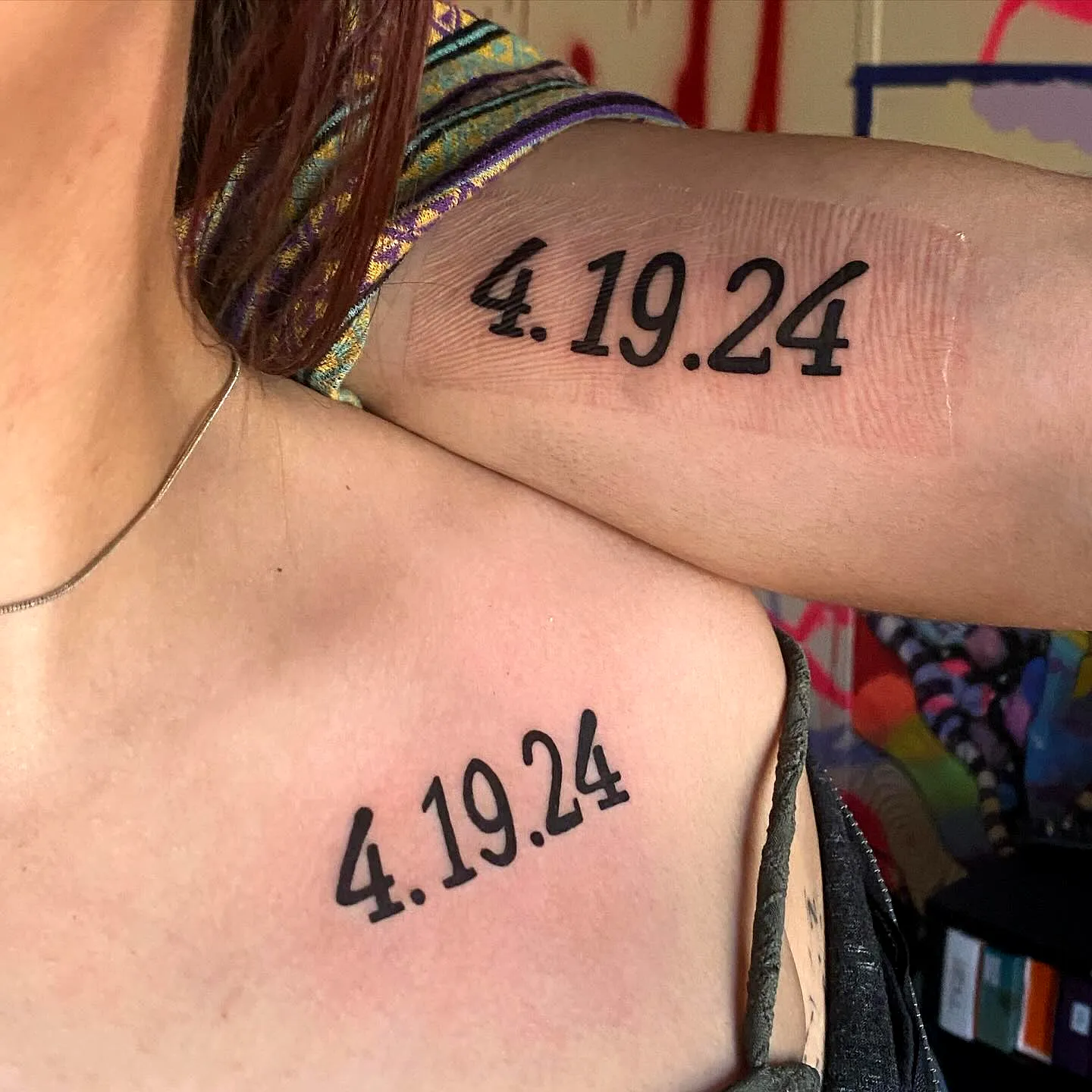 Minimalistic Date Tattoo on Arm