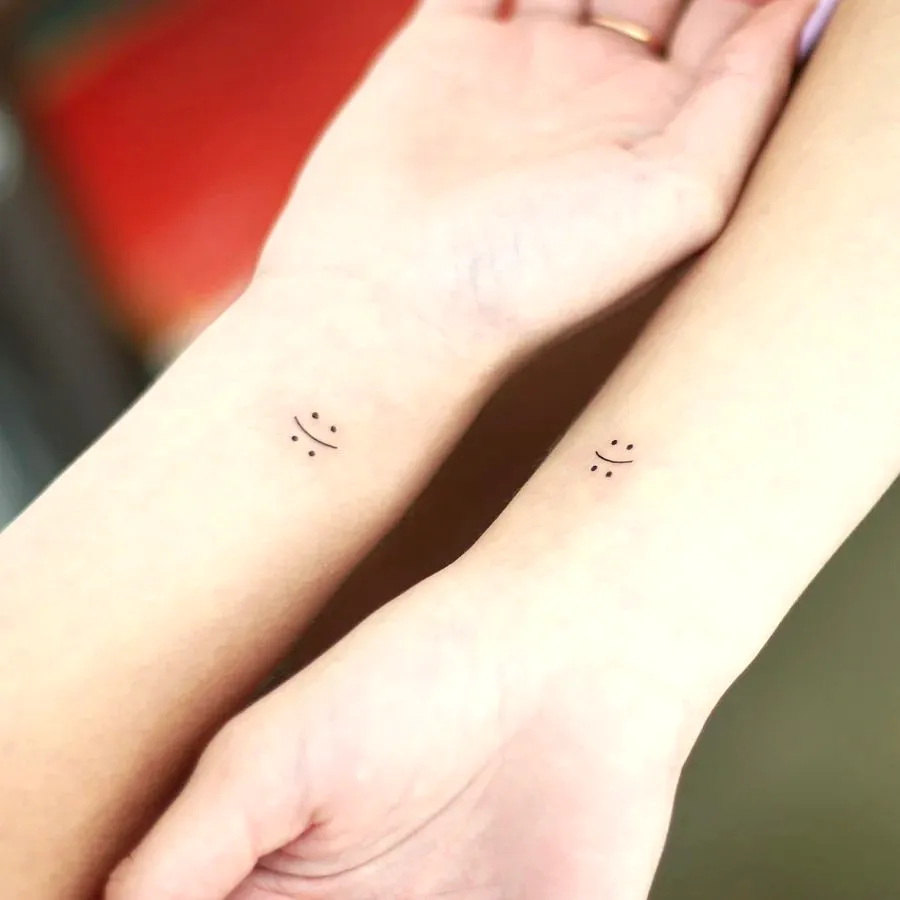 Minimalistic Dot and Dash Wrist Tattoo