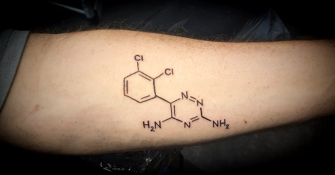 Molecular Structure Forearm Tattoo