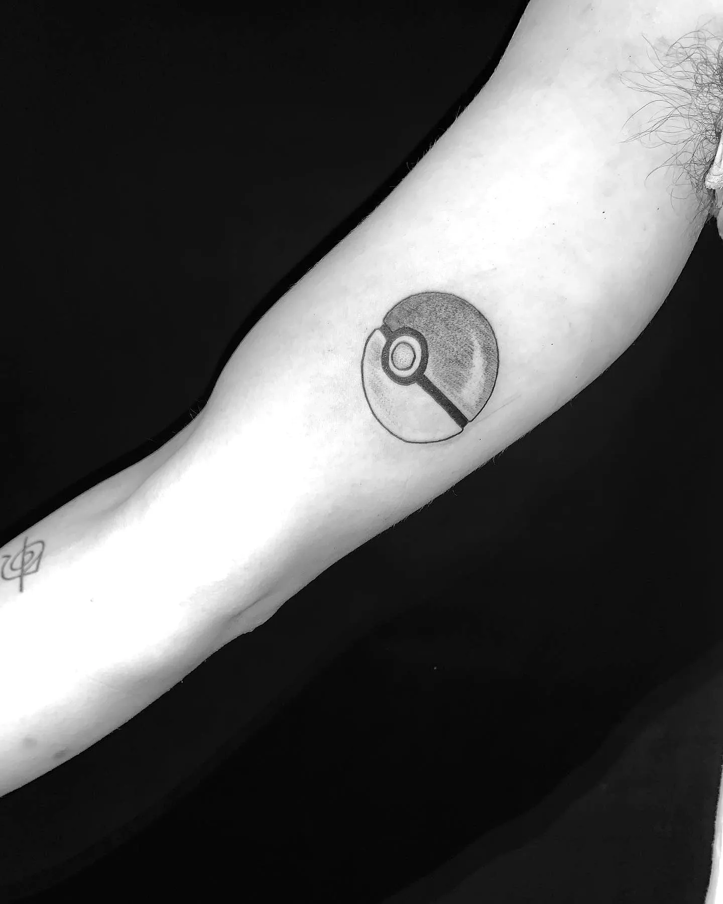 Monochromatic Poke Ball Arm Tattoo