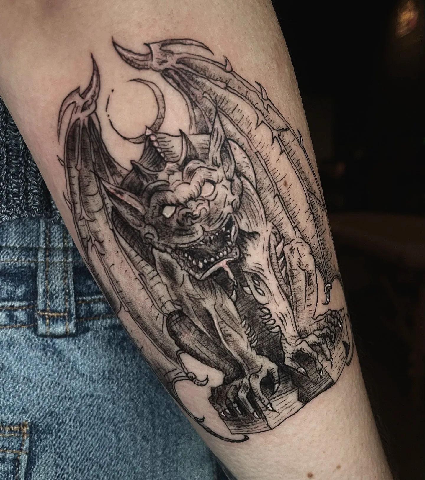 Monstrous Creature Forearm Tattoo