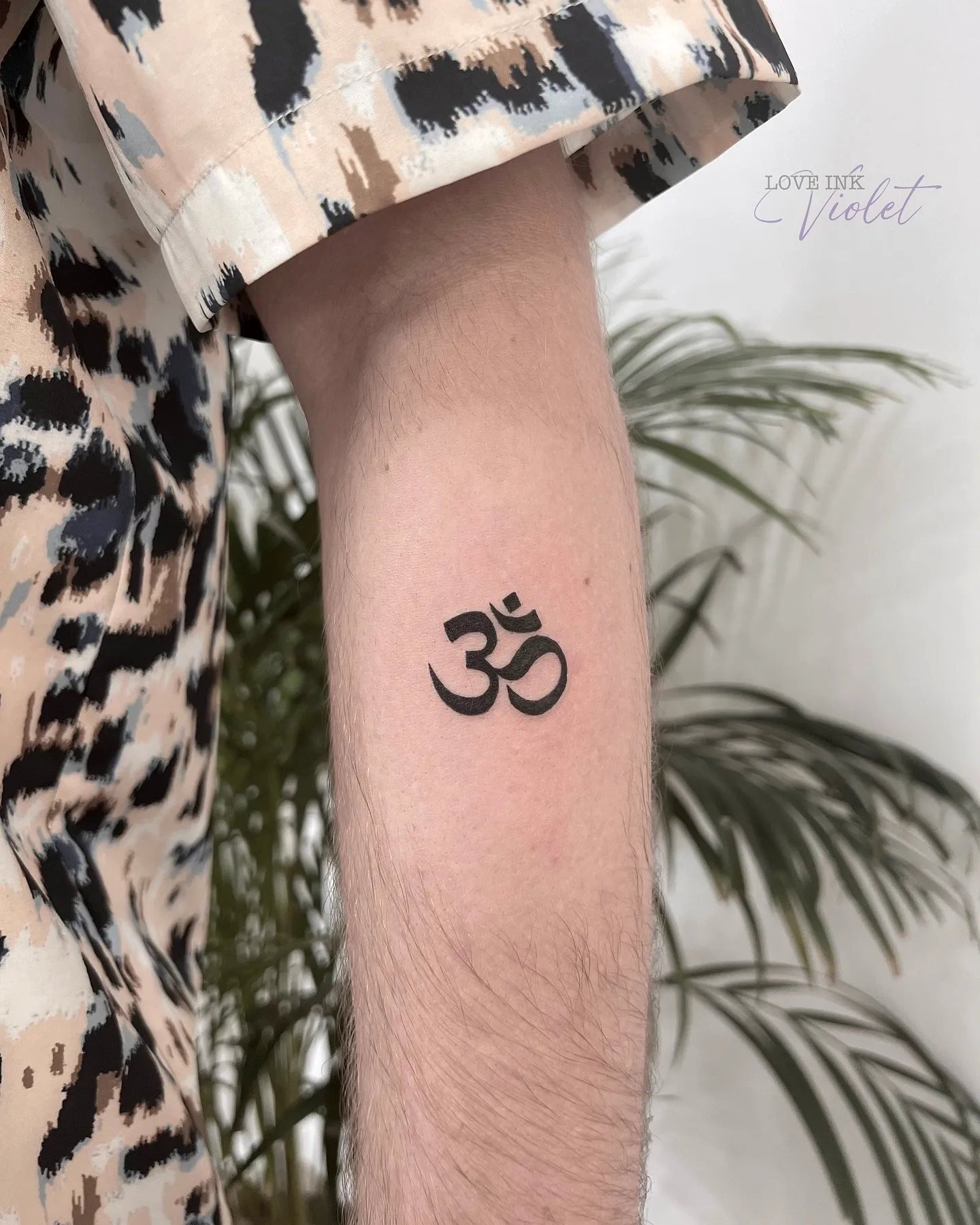 Om Symbol Inner Forearm Tattoo