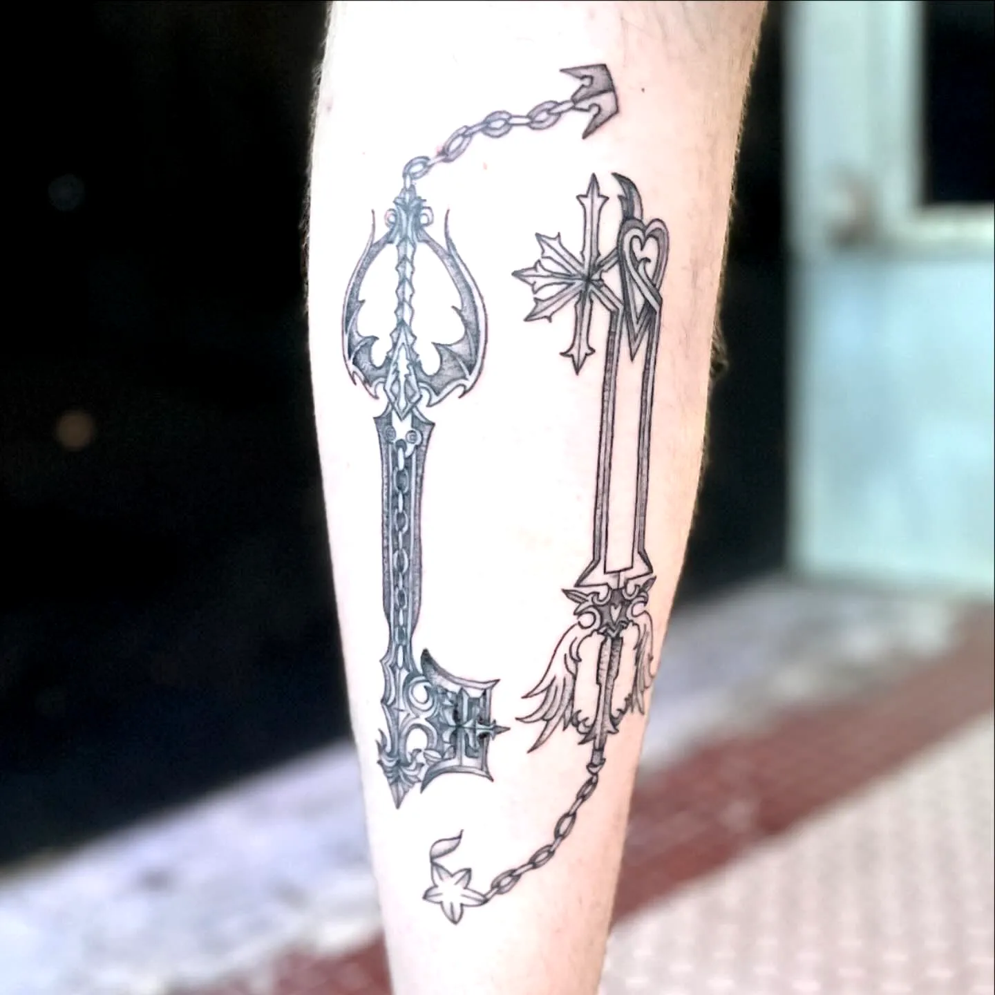 Ornate Key Forearm Tattoo