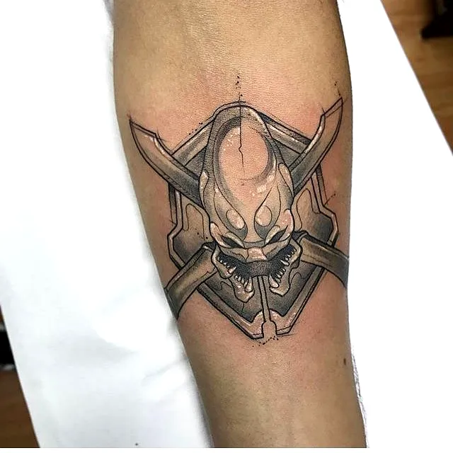 Ornate Skull Forearm Tattoo
