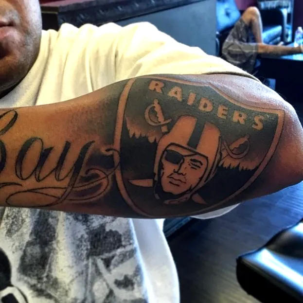 Raiders Forearm Tattoo Design
