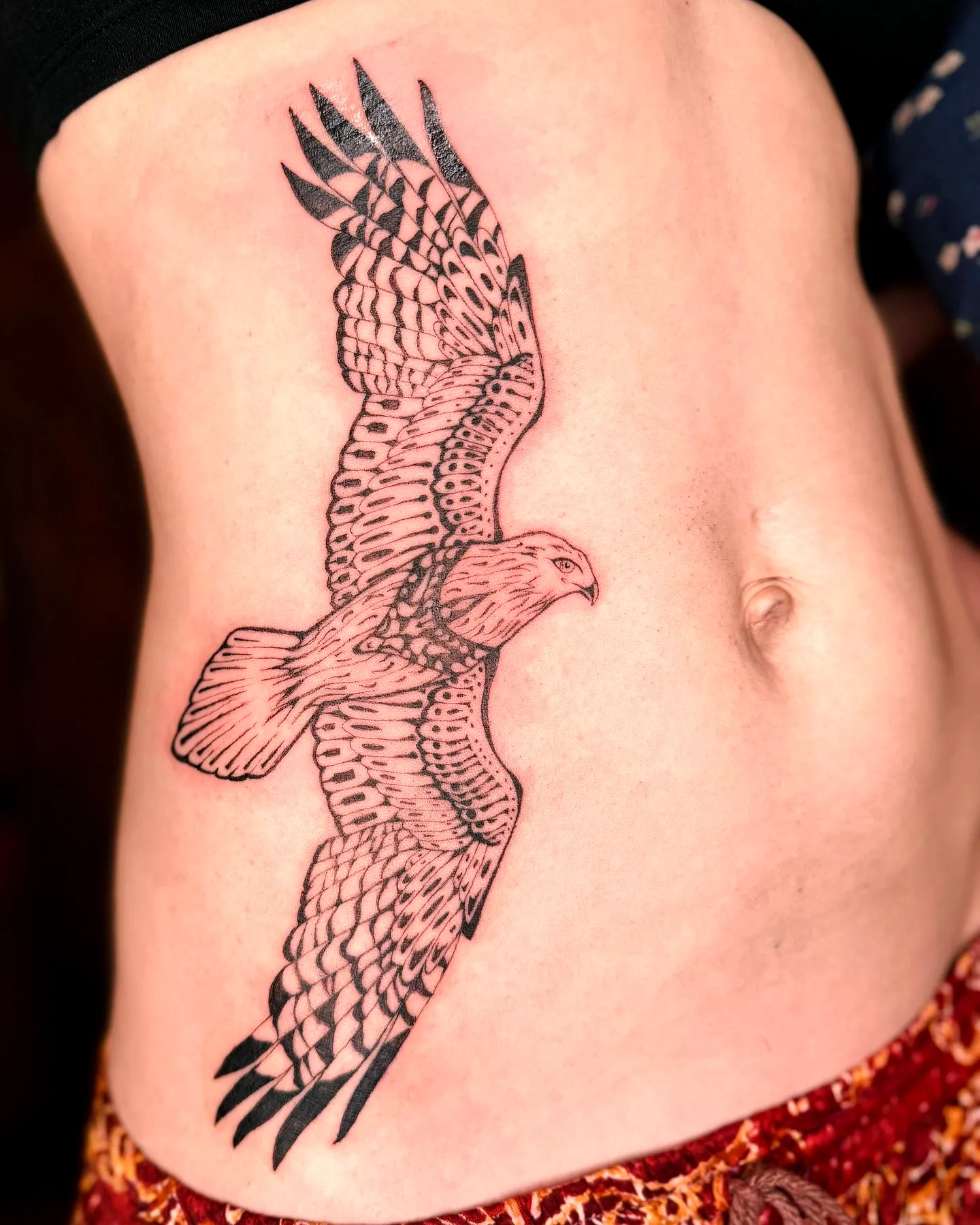 Realistic Eagle Torso Tattoo
