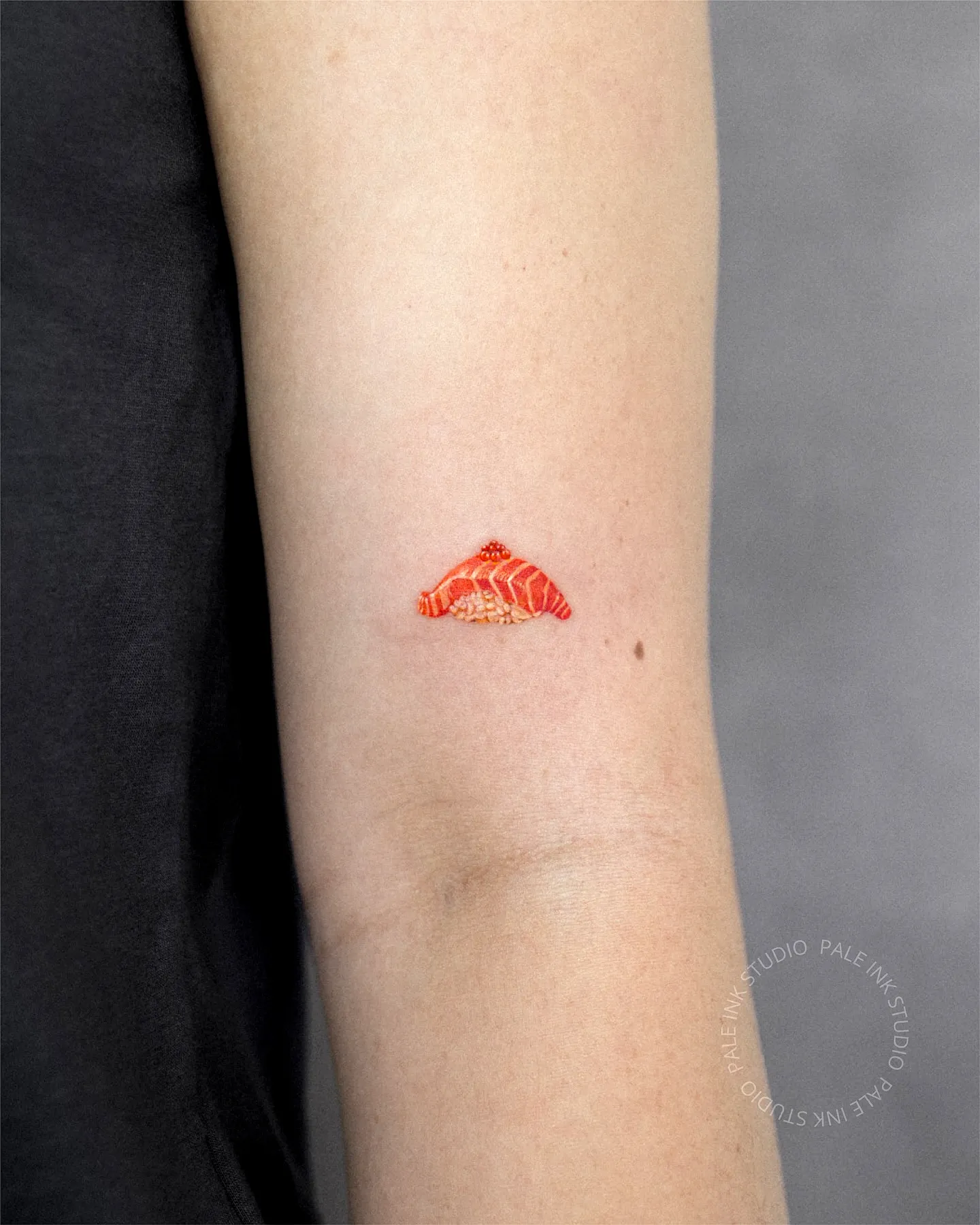 Realistic Seashell Inner Elbow Tattoo