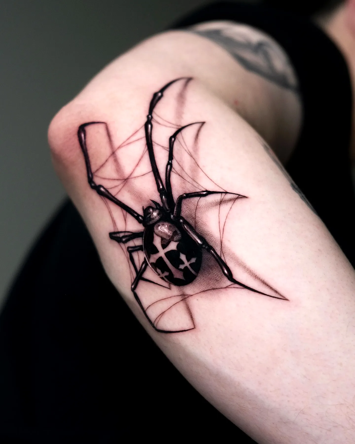 Realistic Spider Forearm Tattoo