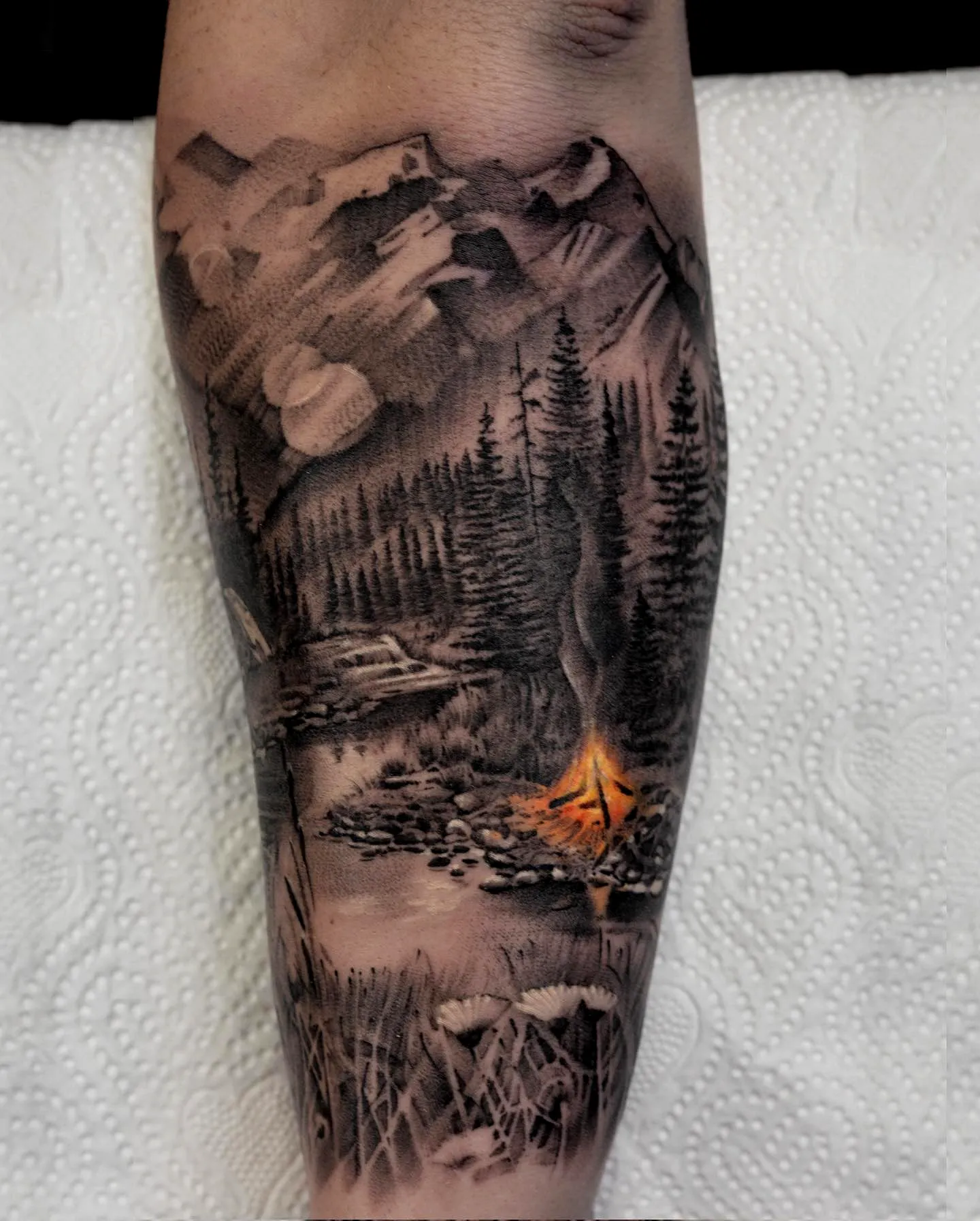 Scenic River Forearm Tattoo