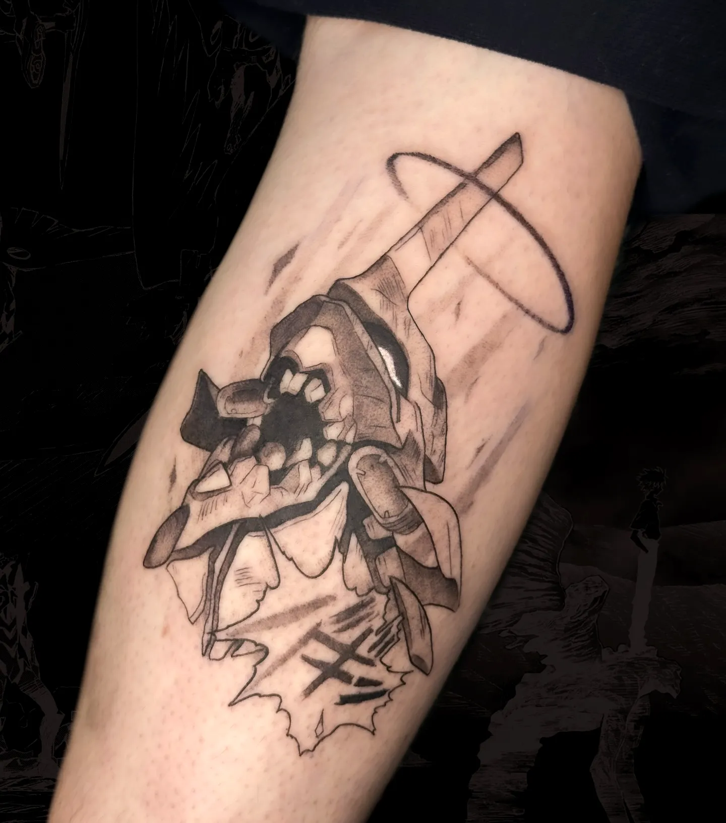 Skull Sword Forearm Tattoo