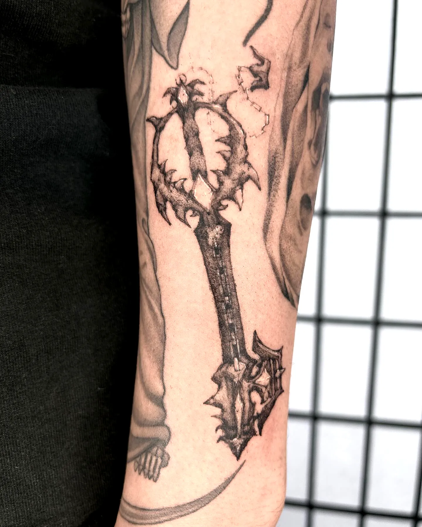 Spiked Mace Forearm Tattoo Design