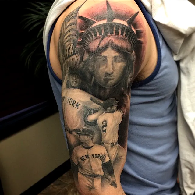 Statue of Liberty Upper Arm Tattoo