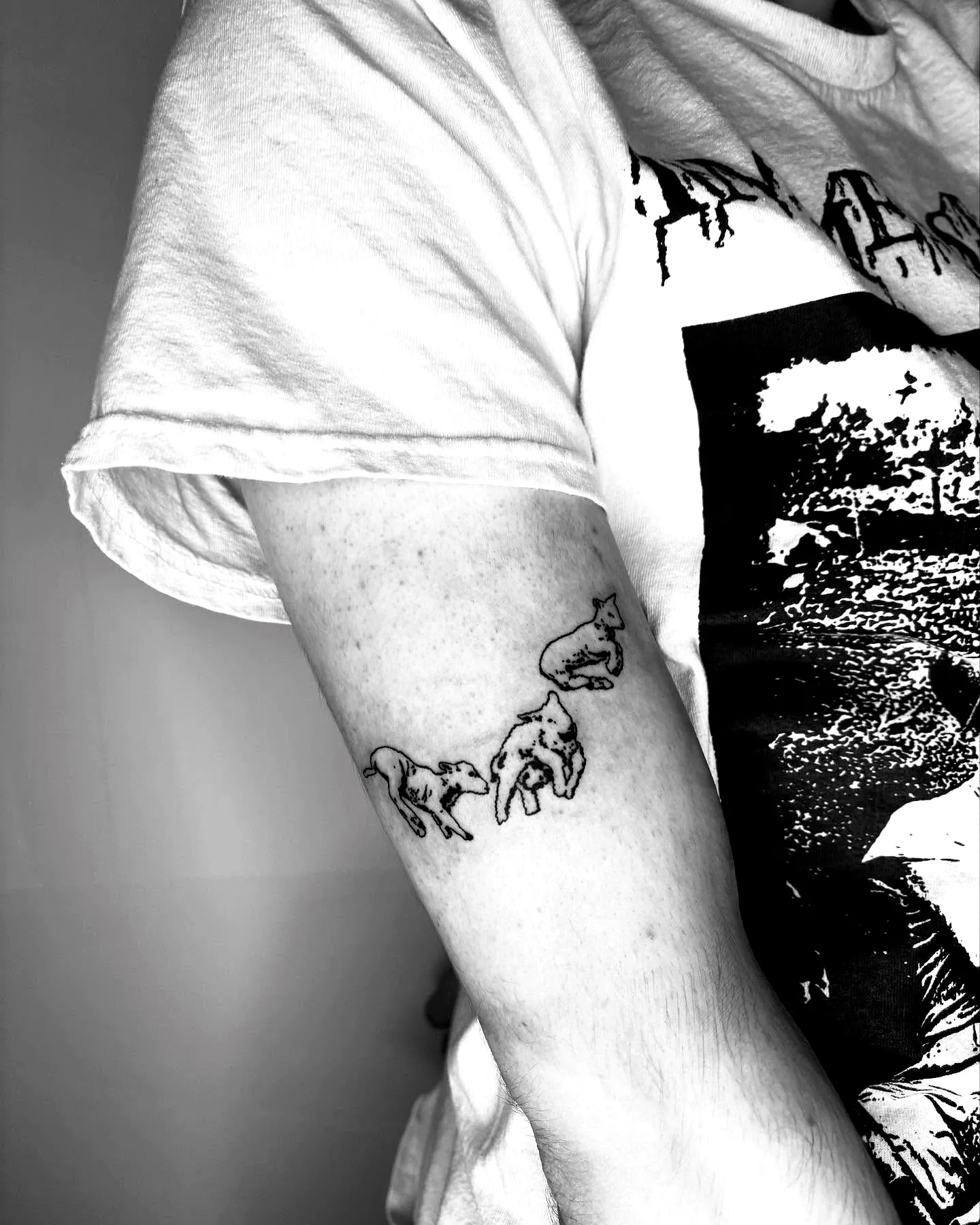 Stylized Bears Forearm Tattoo