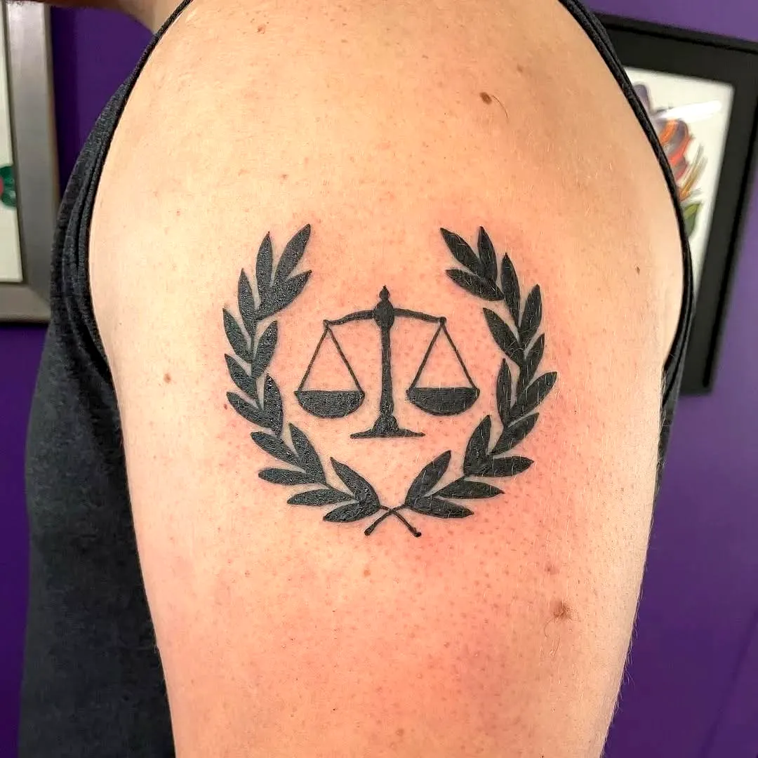 Stylized Scale Upper Arm Tattoo