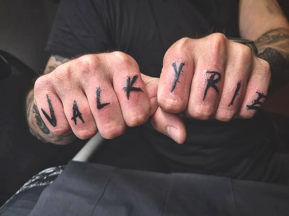 Valkyrie Knuckle Tattoo Design