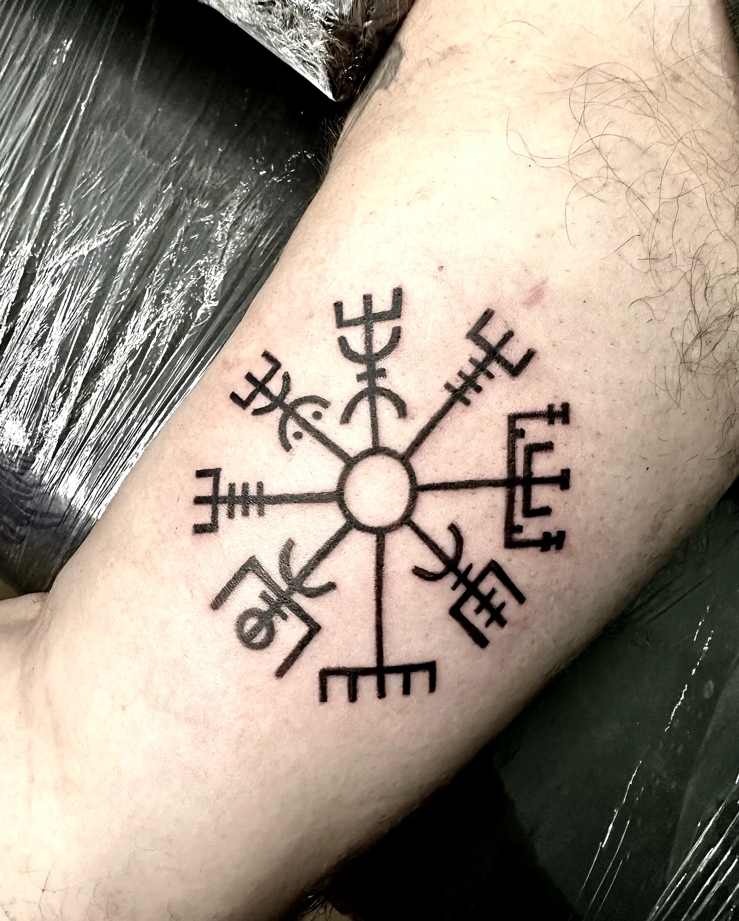 Vegvisir Forearm Tattoo Design