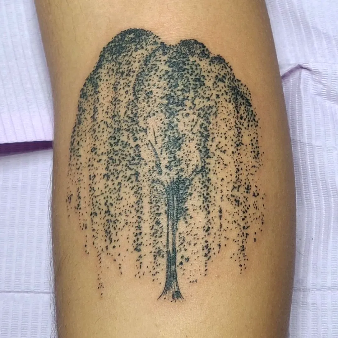 Weeping Willow Forearm Tattoo